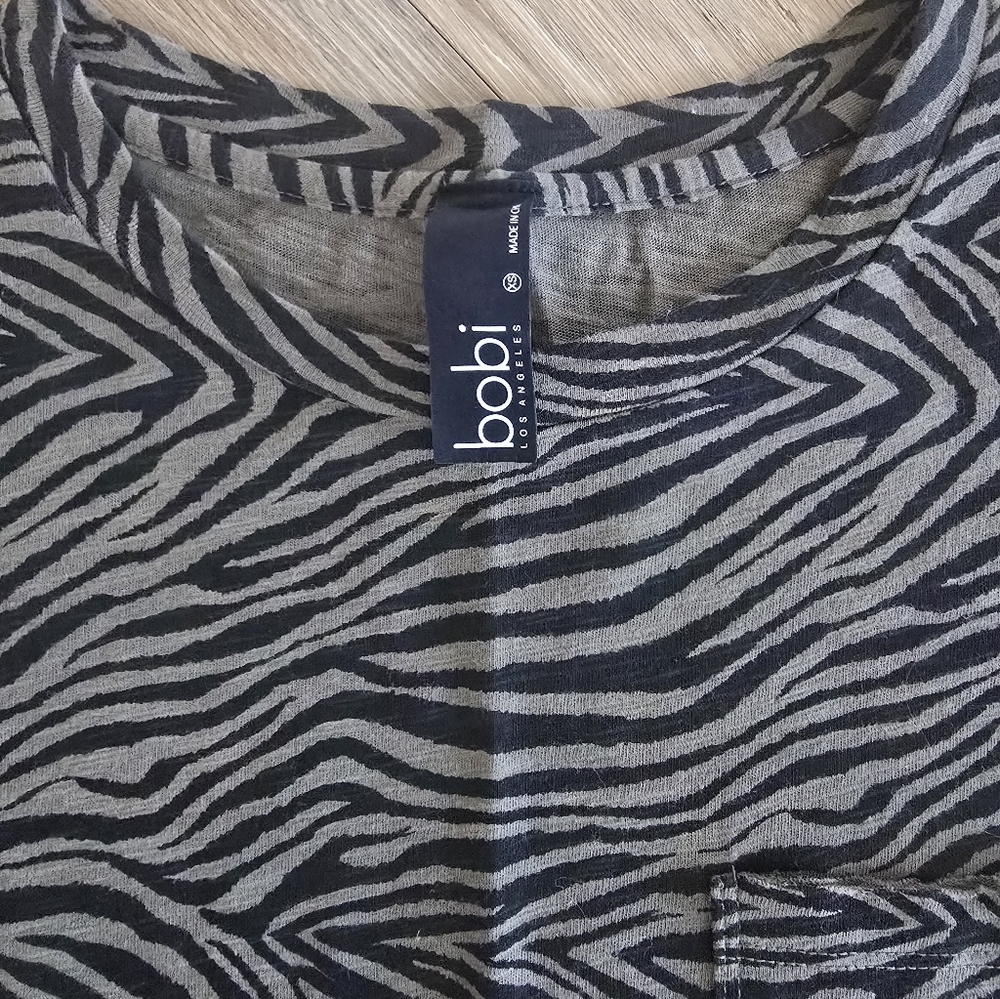 Bobi Los Angeles Zebra Tee XS NEW - Picture 2 of 3